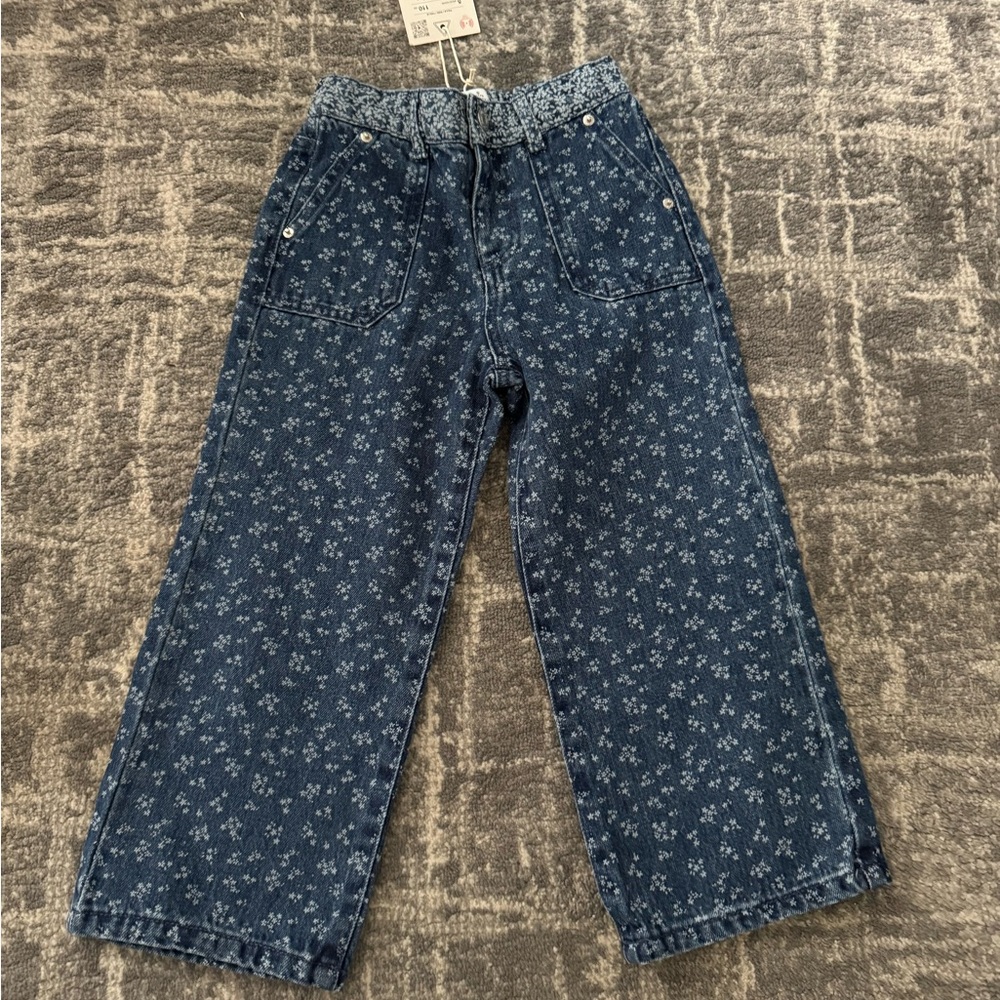Zara Kids Dark Blue Patterned Jeans